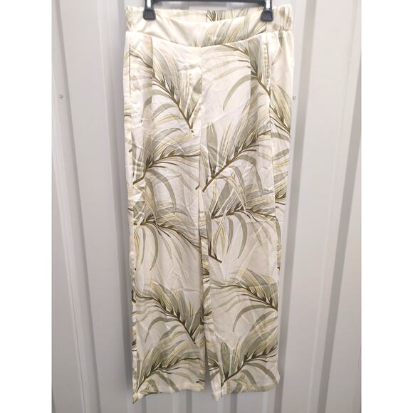 Rachel Zoe Pants Wide Leg Flowy Palm Large NWT - Picture 3 of 7